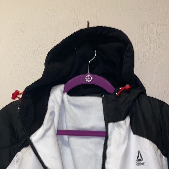 𝅺REEBOK zip-up, color-block windbreaker, size L (women’s) - Picture 6 of 13